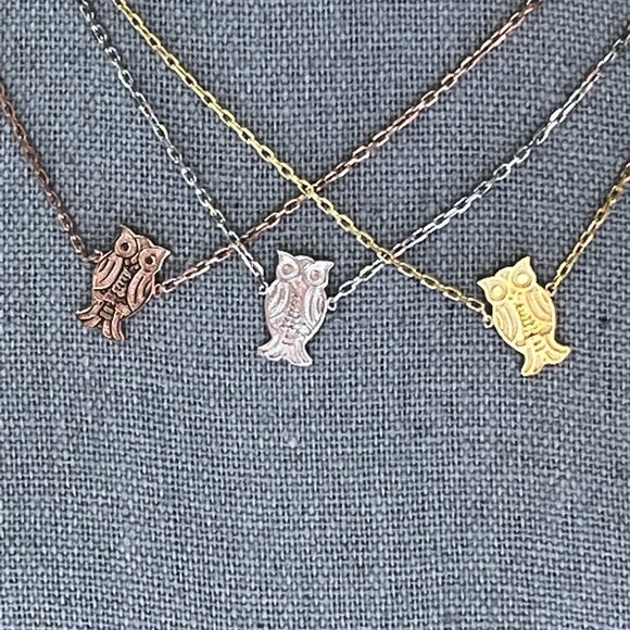 NWOT Tiny Owl Sterling Silver Necklace 16" with 2" Extension. - Picture 5 of 6